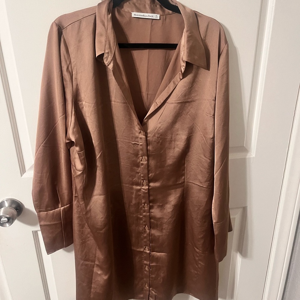 Abercrombie Bronze Satin Blouse